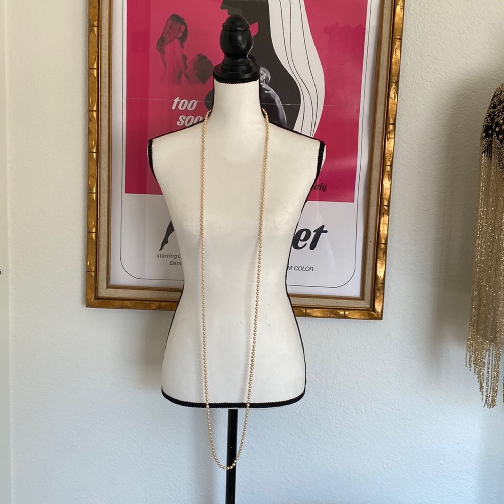 Vintage Extra Long Pearl Necklace